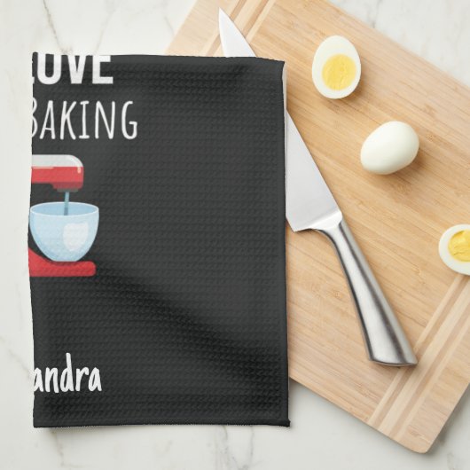 Custom Cute Baking Lover Gifts Baker Personalized キッチンタオル (四つ折り)