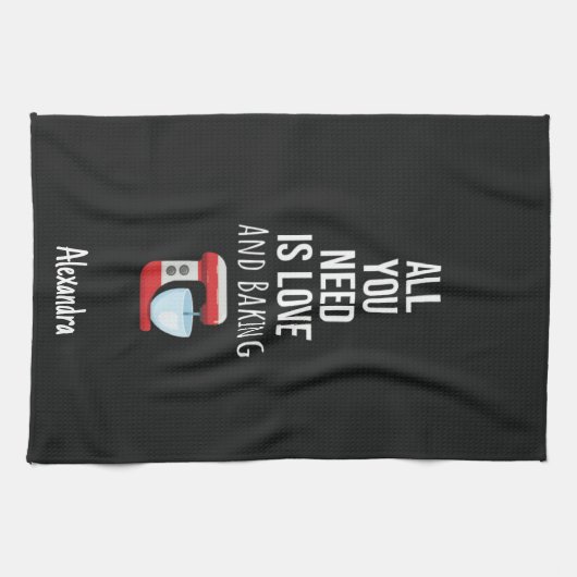 Custom Cute Baking Lover Gifts Baker Personalized キッチンタオル (横)