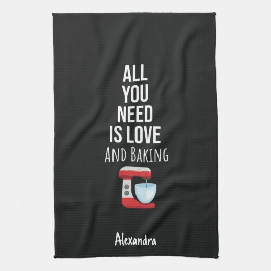 Custom Cute Baking Lover Gifts Baker Personalized キッチンタオル (縦)