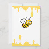 Custom Cute Bee Honey Drips 2nd Birthday Invite 招待状 (裏面)