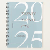 Custom Cute Blue Minimal 2025 Calendar  Planner プランナー手帳 (正面)