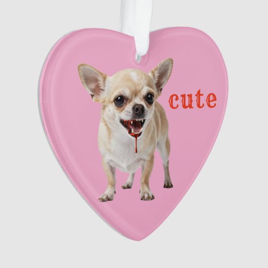 Custom Cute Chihuahua Aggro Nasty Vicious オーナメント (正面)