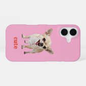 Custom Cute Chihuahua Aggro Nasty Vicious iPhone 16ケース (裏面横)