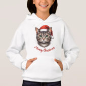 Custom Cute Christmas Cat with Santa Hat (正面)