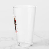 Custom Cute Festive Christmas Cat with Santa Hat タンブラーグラス (左)