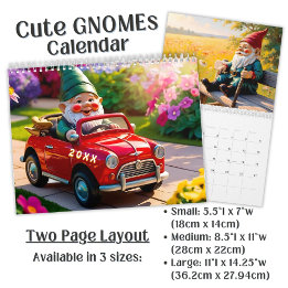 Custom cute Gnome colorful bright funny Vol. 3 - カレンダー