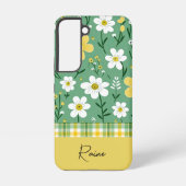 Custom Cute Green & Yellow Country Floral Samsung Galaxyケース (裏面)