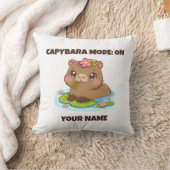 Custom Cute Kawaii Capybara Mode クッション (ブランケット)