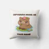 Custom Cute Kawaii Capybara Mode クッション (裏面)