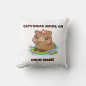 Custom Cute Kawaii Capybara Mode クッション (正面)