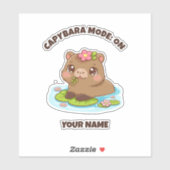Custom Cute Kawaii Capybara Mode シール (シート)