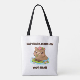 Custom Cute Kawaii Capybara Mode トートバッグ