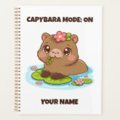 Custom Cute Kawaii Capybara Mode プランナー手帳 (正面)