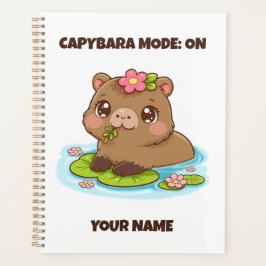 Custom Cute Kawaii Capybara Mode プランナー手帳