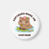 Custom Cute Kawaii Capybara Mode マグネット (正面)