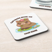 Custom Cute Kawaii Capybara Mode Coaster コースター (左側)