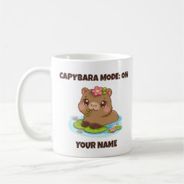 Custom Cute Kawaii Capybara Mode Coffee Mug コーヒーマグカップ