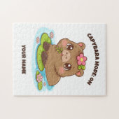 Custom Cute Kawaii Capybara Mode Jigsaw Puzzle ジグソーパズル (横)