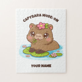Custom Cute Kawaii Capybara Mode Jigsaw Puzzle ジグソーパズル