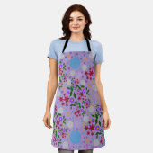 Custom Cute Kidcore Confetti Floral & Vine Pattern エプロン (着用した状態)