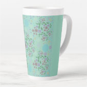 Custom Cute Kidcore Confetti Floral & Vine Pattern カフェラテマグ (右アングル)