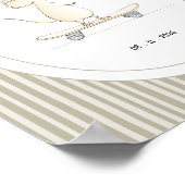 Custom Cute Mouse Nursery Name Date Poster ポスター (角)