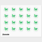 Custom Cute Pastel Green Color Shiba Inu – Dog ラウンドシール (シート)