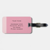 Custom cute pink angel pattern ラゲッジタグ (裏面横)