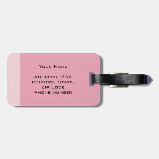 Custom cute pink angel pattern ラゲッジタグ (裏面横)