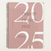 Custom Cute Pink Minimal 2025 Calendar  Planner プランナー手帳 (正面)