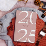 Custom Cute Pink Minimal 2025 Calendar  Planner プランナー手帳<br><div class="desc">Stay organized in style with this elegant 2025 Zazzle planner. Featuring a modern, minimalist design with soft, earthy tones and a bold "2025" on the cover, this planner is perfect for keeping track of your daily schedule, goals, and important events. The sleek spiral binding ensures easy use, while the customizable...</div>