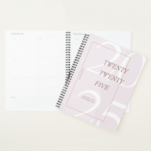Custom Cute Pink Minimal 2025 Calendar  Planner プランナー手帳 (ディスプレー)