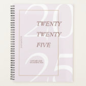 Custom Cute Pink Minimal 2025 Calendar  Planner プランナー手帳 (正面)
