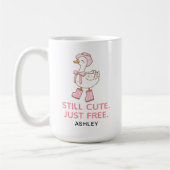 Custom Cute Pink Retired Coffee Mug Gift for Women コーヒーマグカップ (左)