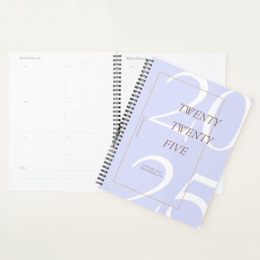Custom Cute Purple Minimal 2025 Calendar  Planner プランナー手帳 (ディスプレー)