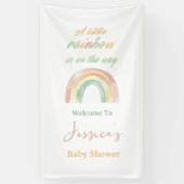 Custom Cute Rainbow Baby Shower Welcome 横断幕 (縦)