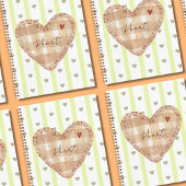 Custom cute script Lovely girly hearts Green ノートブック