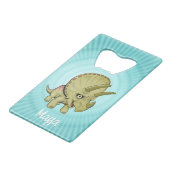 Custom Cute Triceratops クレジットカード栓抜き (裏面アングル)