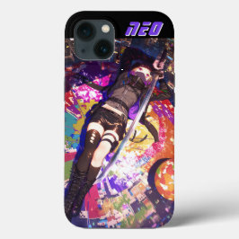 Custom Cyberpunk Anime Girl Ninja Kunoichi iPhone 13ケース