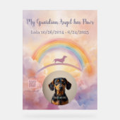 Custom Dachshund Rainbow Bridge Acrylic Sign アクリルサイン (正面)