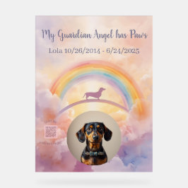 Custom Dachshund Rainbow Bridge Acrylic Sign アクリルサイン