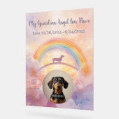 Custom Dachshund Rainbow Bridge Acrylic Sign アクリルサイン (傾斜)