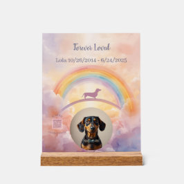 Custom Dachshund Rainbow Bridge Acrylic Sign アクリルサイン