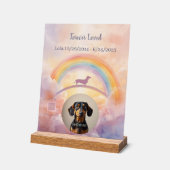 Custom Dachshund Rainbow Bridge Acrylic Sign アクリルサイン (傾斜)
