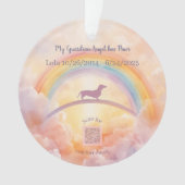 Custom Dachshund Rainbow Bridge Ornament オーナメント (正面)