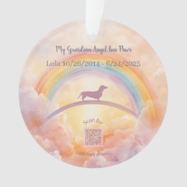 Custom Dachshund Rainbow Bridge Ornament オーナメント