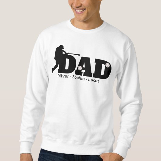 Custom Dad Baseball スウェットシャツ (正面)