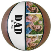 Custom Dad Est. Year Photo 3-Picture Keepsake バスケットボール (縦)