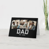 Custom Dad Established 1st Father's Day 3 Photo カード (正面)