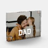 Custom Dad Established Modern Bold Photo フォトブロック (左)
